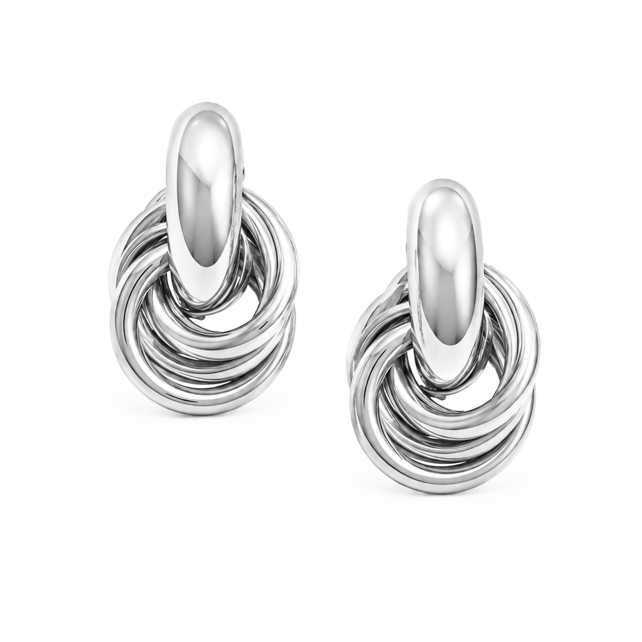 Bohomoon Stainless Steel Valley Knot Stud Earrings