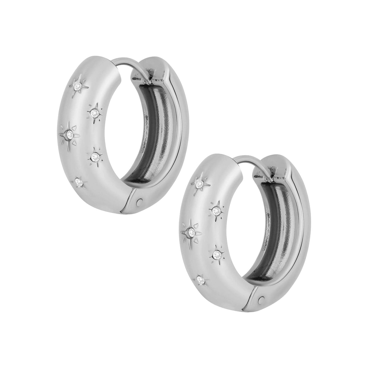 Bohomoon Stainless Steel Vega Hoop Earrings