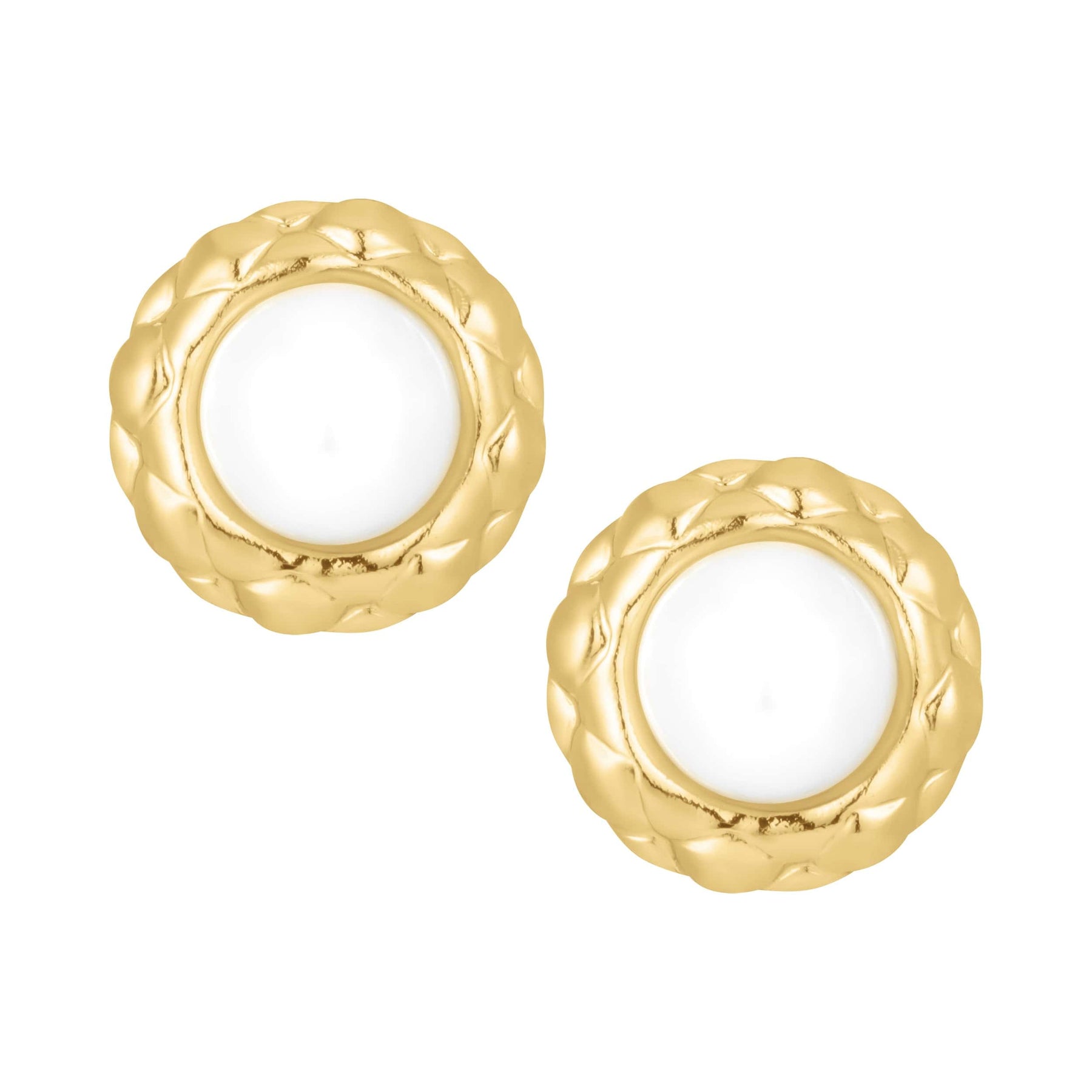 Bohomoon Stainless Steel Veil Pearl Stud Earrings