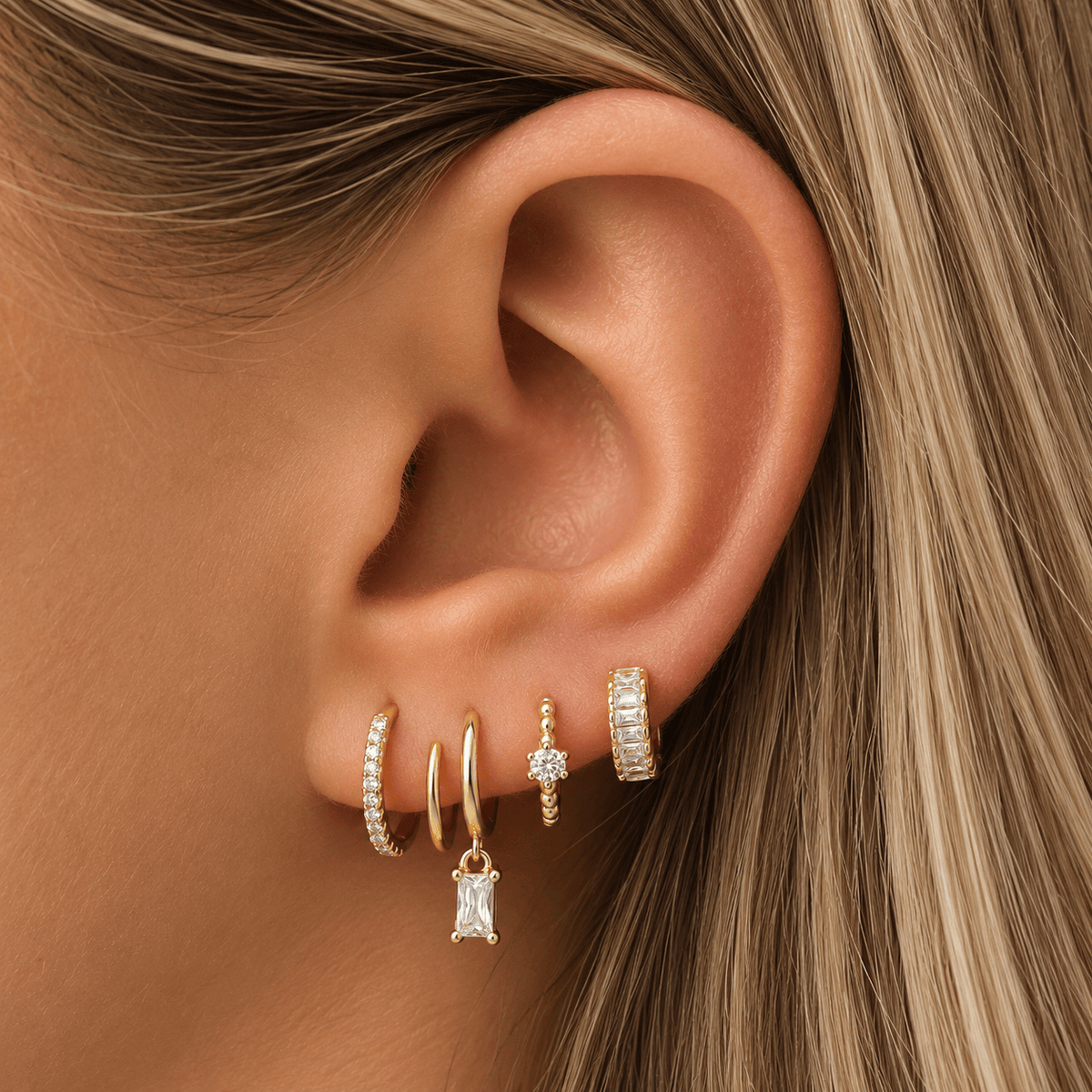 Bohomoon Stainless Steel Vice Hoop Earrings