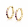 Bohomoon Stainless Steel Violet Hoop Earrings