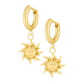 Bohomoon Stainless Steel Vision Sun Hoop Earrings