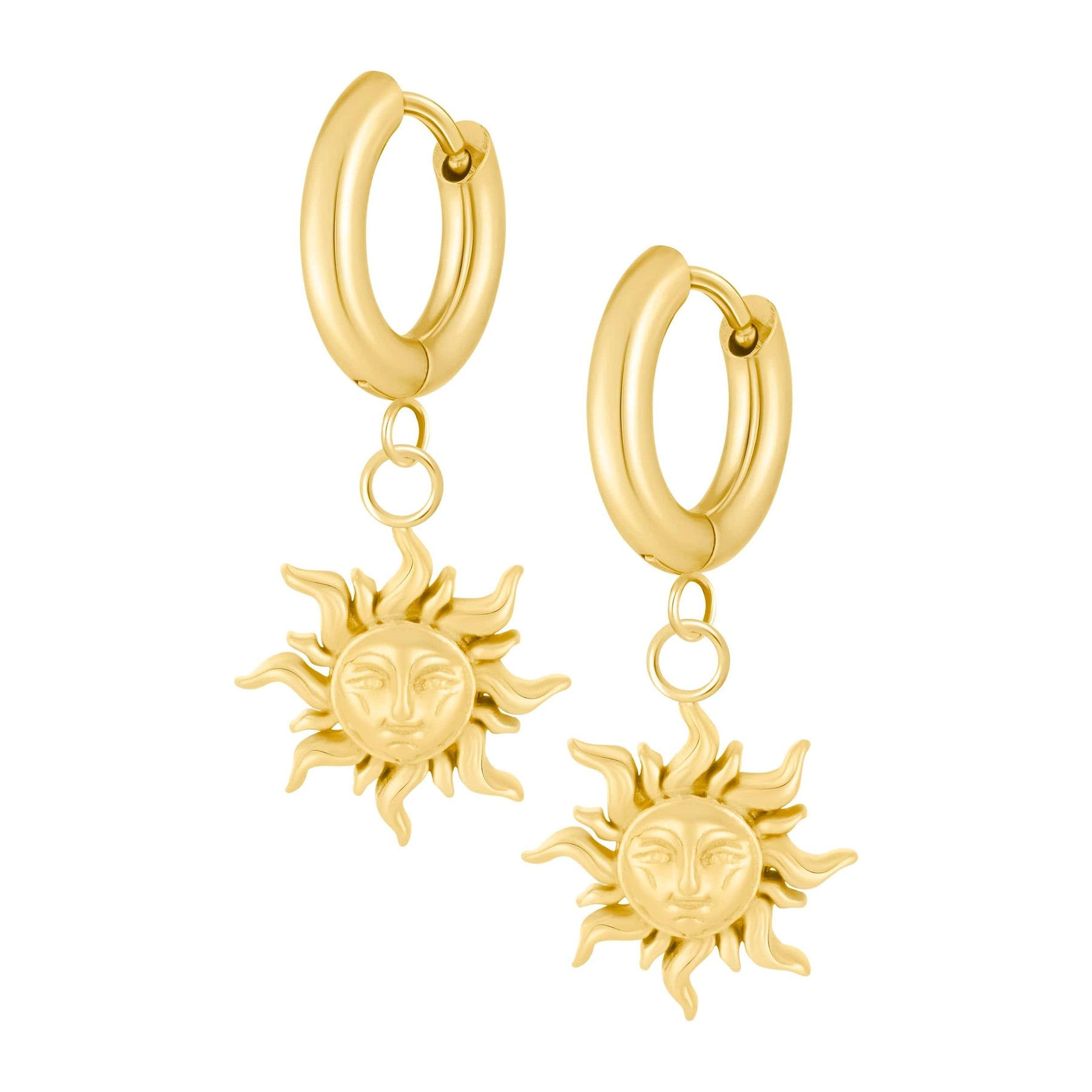 Bohomoon Stainless Steel Vision Sun Hoop Earrings