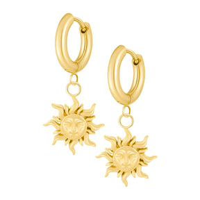 Bohomoon Stainless Steel Vision Sun Hoop Earrings
