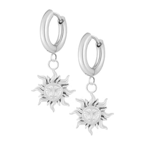 Bohomoon Stainless Steel Vision Sun Hoop Earrings