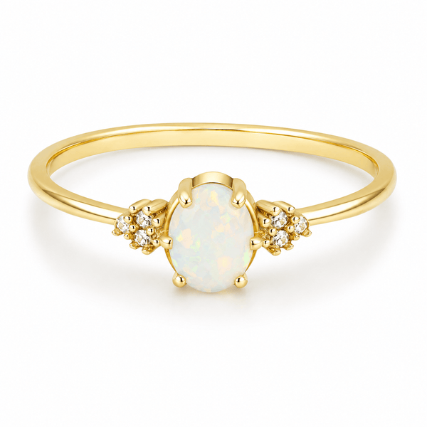 Bohomoon Stainless Steel Vixen Opal Ring