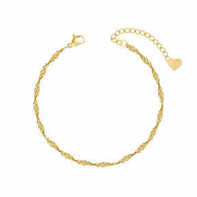 Bohomoon Stainless Steel Waterwave Anklet