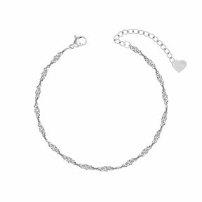Bohomoon Stainless Steel Waterwave Anklet