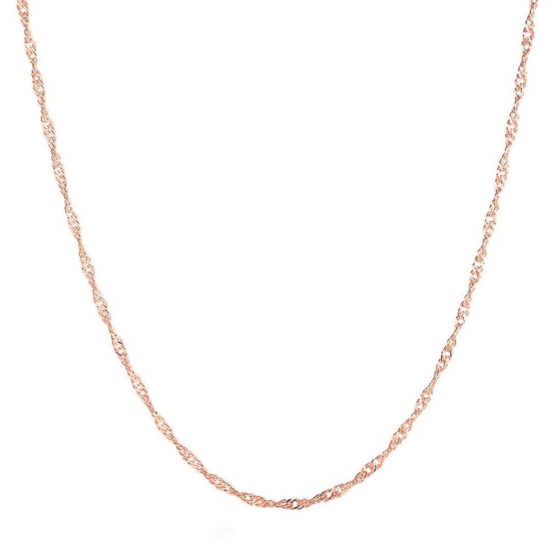 BohoMoon Stainless Steel Waterwave Chain Rose Gold / 18" / 45cm (+5cm extender)