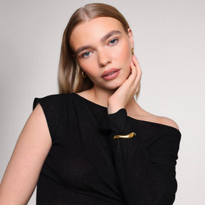 Bohomoon Stainless Steel Wave Cuff Bracelet