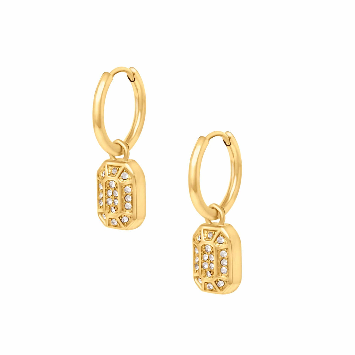 BohoMoon Stainless Steel Whitney Hoop Earrings Gold