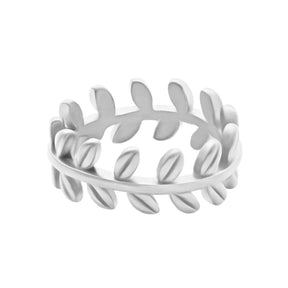 BohoMoon Stainless Steel Willow Ring Silver / US 5 / UK J / EUR 49 (x small)