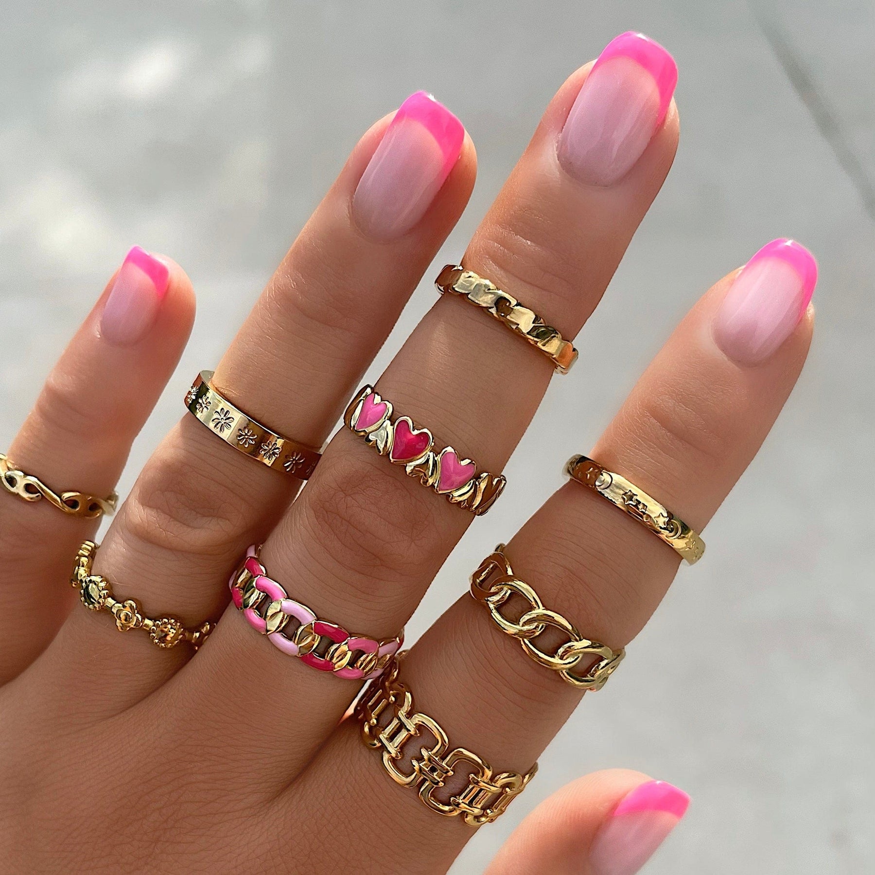 BohoMoon Stainless Steel Winona Ring Gold / Adjustable