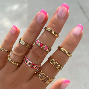 BohoMoon Stainless Steel Winona Ring Gold / Adjustable
