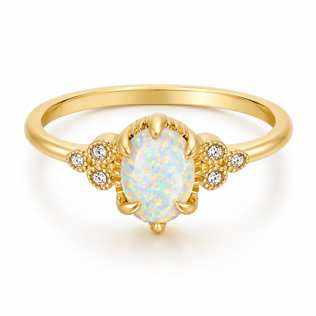 Bohomoon Stainless Steel Winter Opal Ring