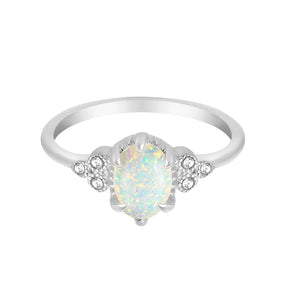 BohoMoon Stainless Steel Winter Opal Ring