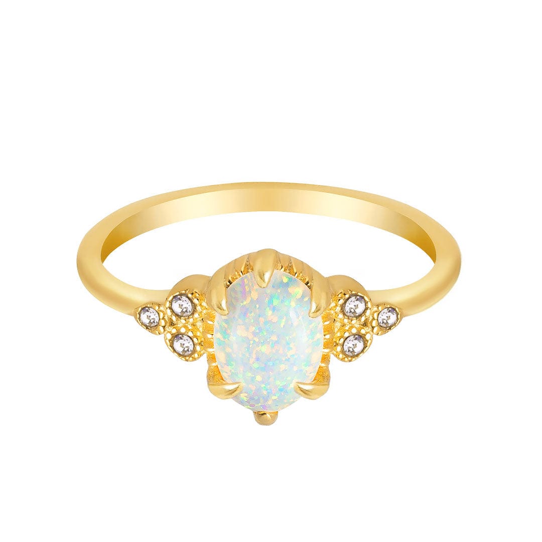 BohoMoon Stainless Steel Winter Opal Ring