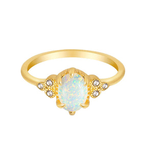 BohoMoon Stainless Steel Winter Opal Ring