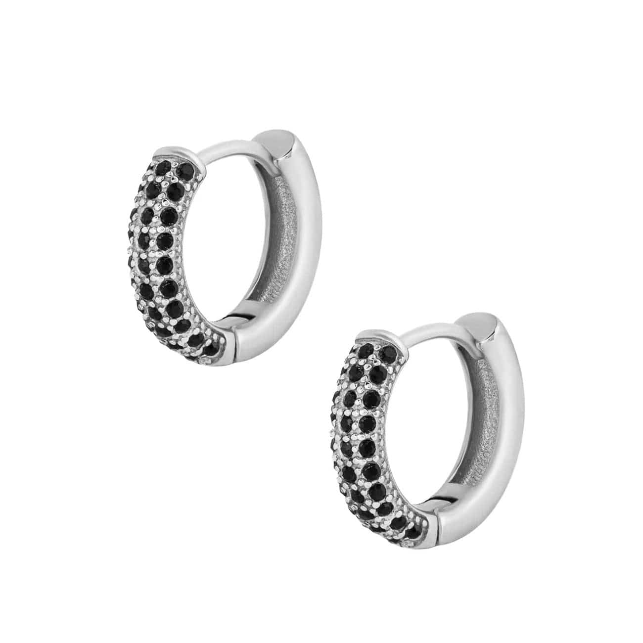 BohoMoon Stainless Steel Yasmine Hoop Earrings Silver