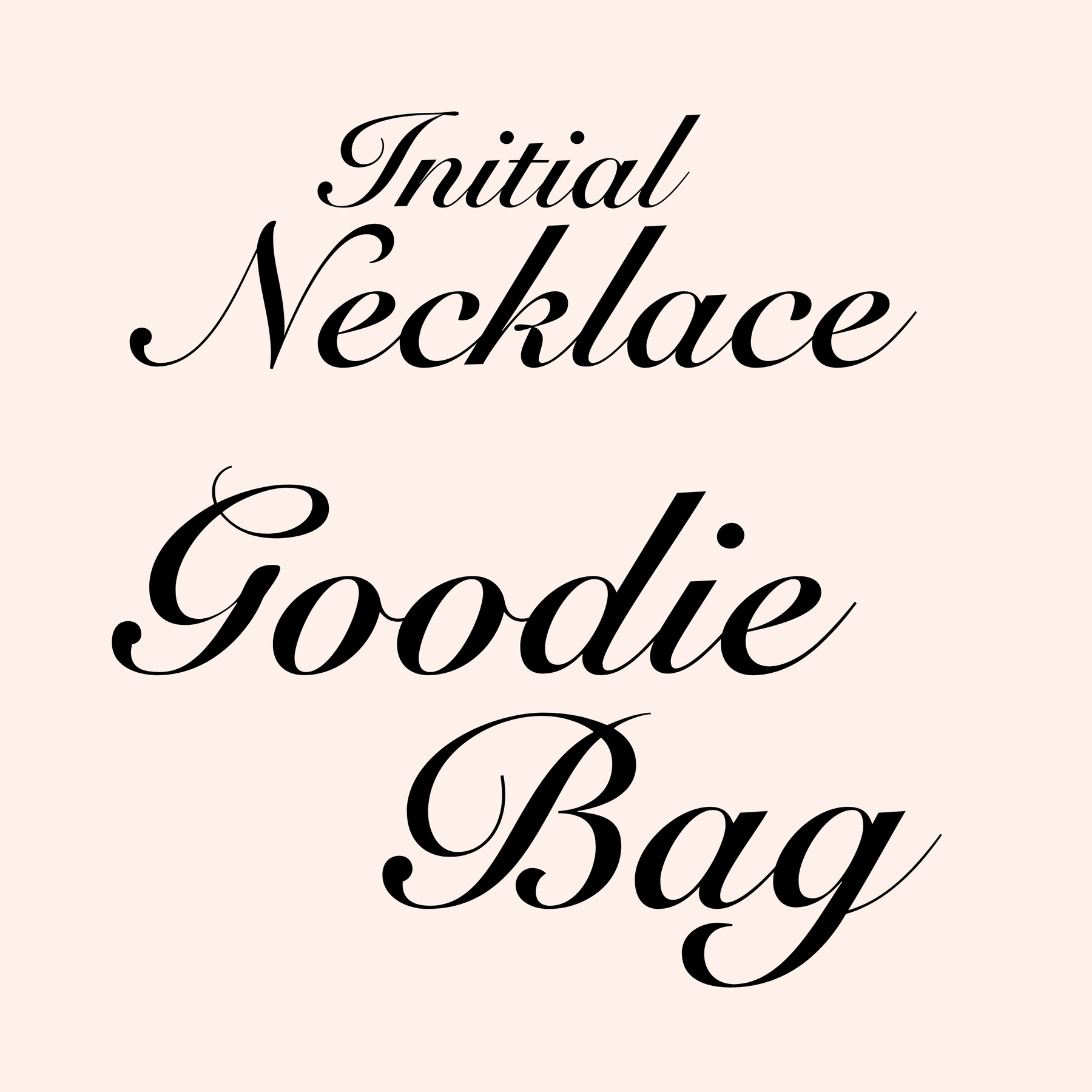 Initial Necklace Goodie Bag