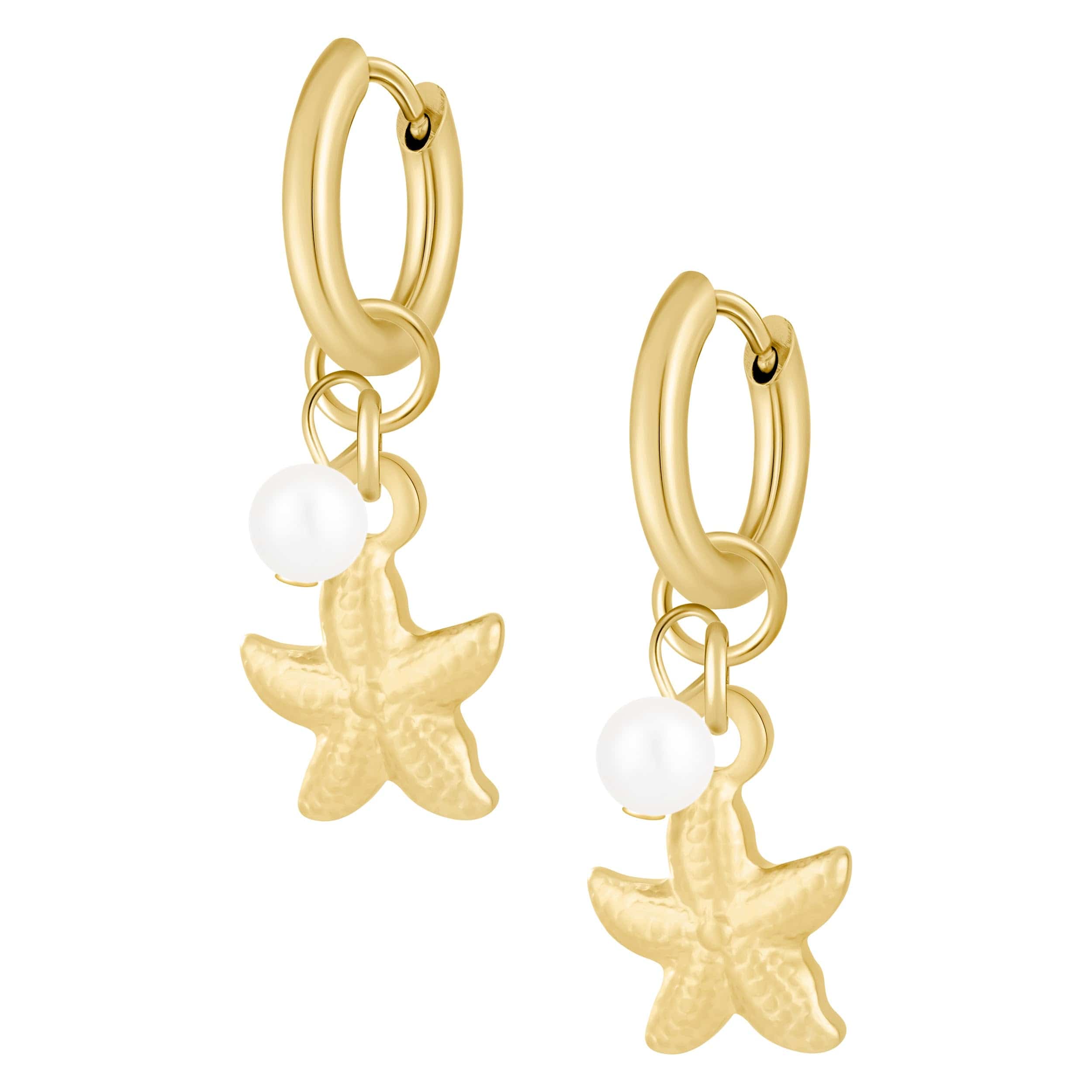 Bohomoon Stainless Steel Zuri Pearl Starfish Earrings