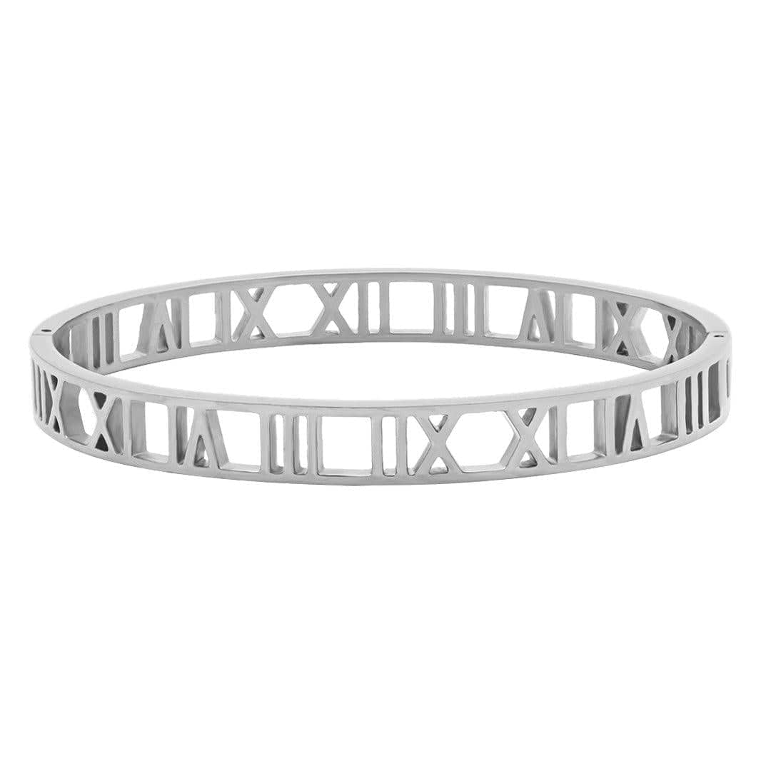 BohoMoon Stainless Steel Roman Bracelet Silver