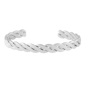 BohoMoon Stainless Steel Crete Cuff Bracelet Silver