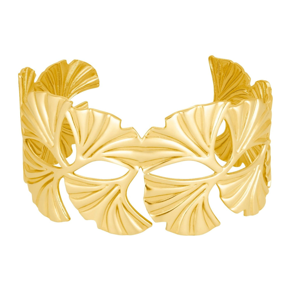 Bohomoon Stainless Steel Camellia Cuff Bracelet