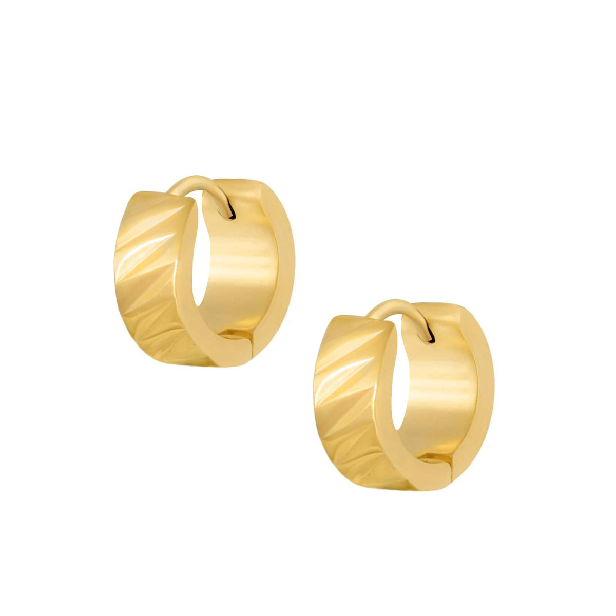 BohoMoon Stainless Steel Berlin Hoop Earrings Gold / Small