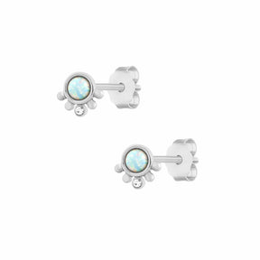 Bohomoon Stainless Steel Anthem Opal Stud Earrings