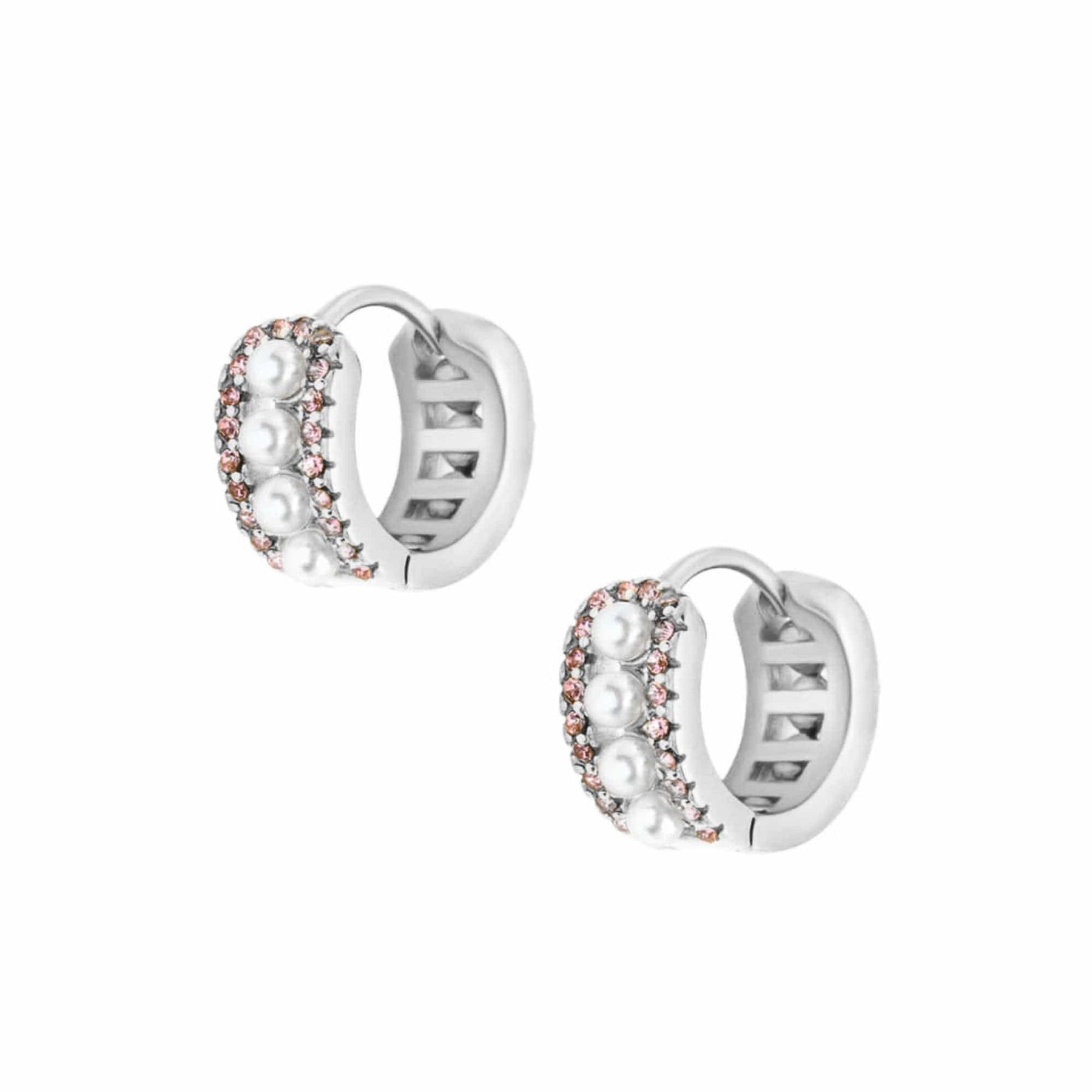 Bohomoon Stainless Steel Anshi Pearl Hoop Earrings