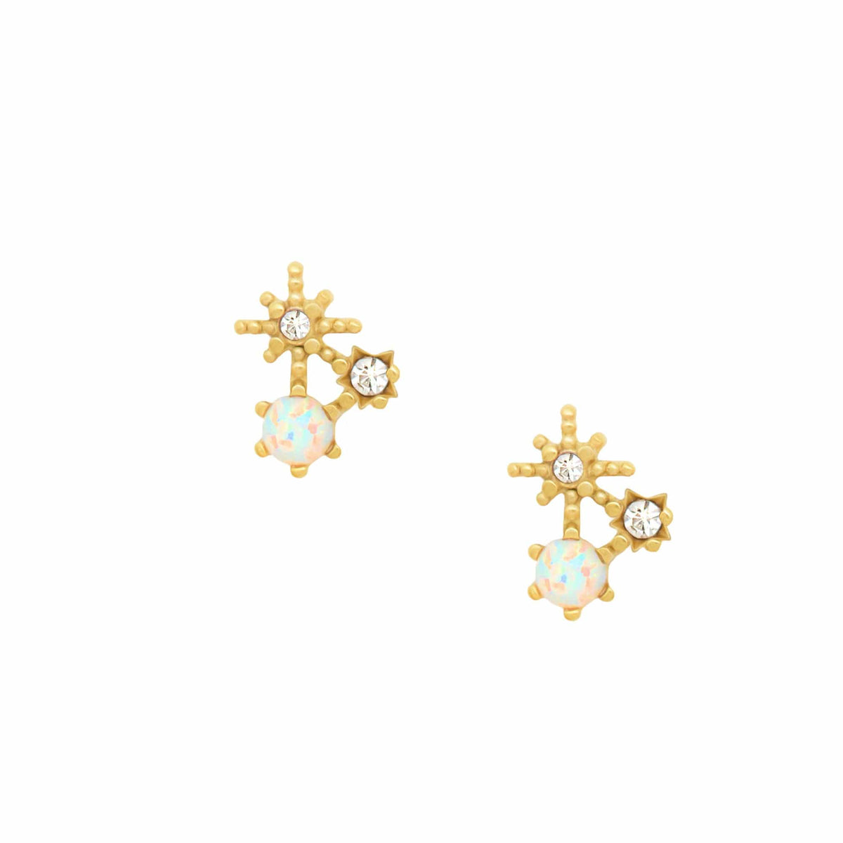 Bohomoon Stainless Steel Sunset Opal Stud Earrings