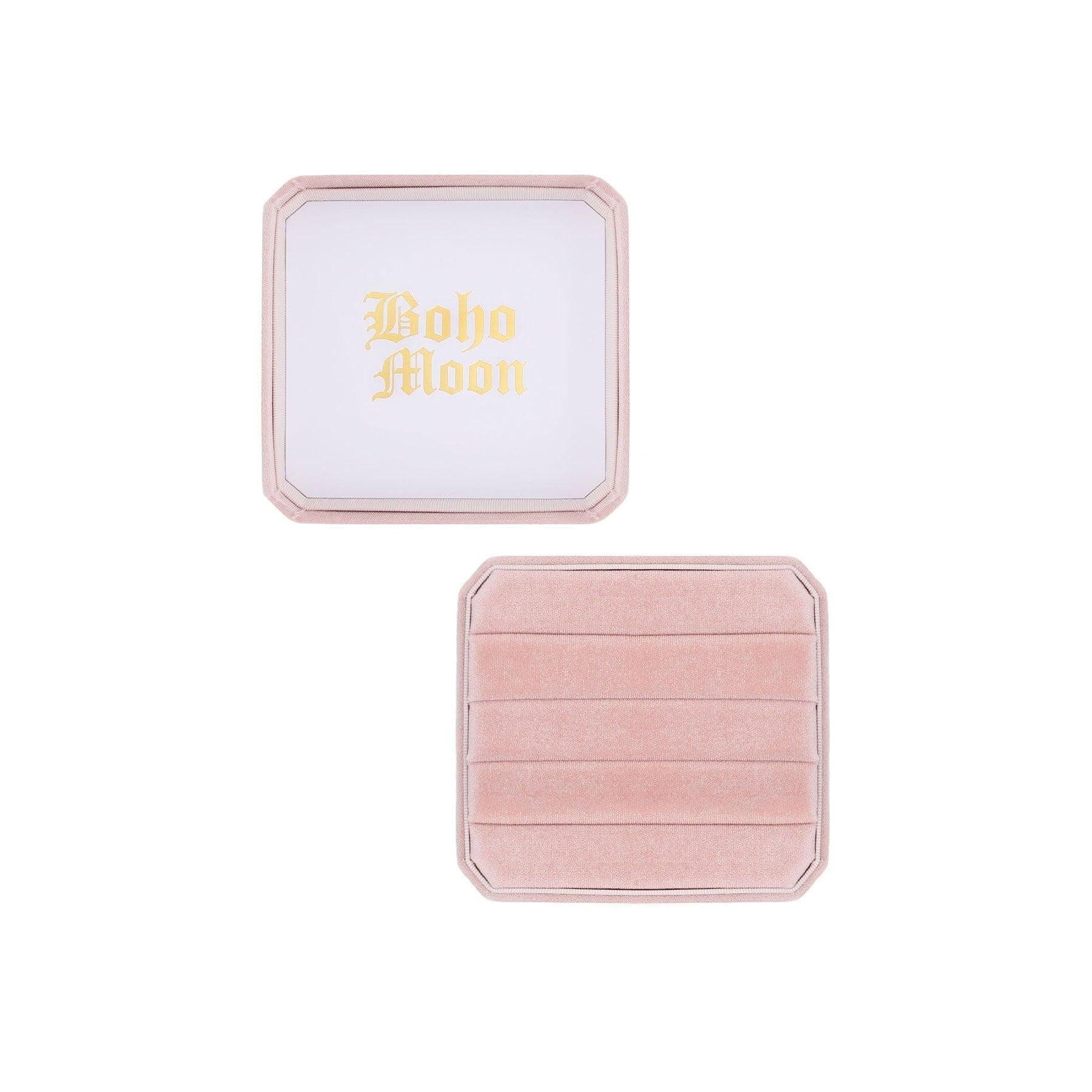 BohoMoon Stainless Steel Bohomoon Small Velvet Ring Display Box Pink