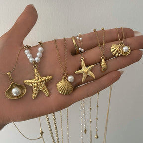 Bohomoon Stainless Steel Kaiya Pearl Necklace