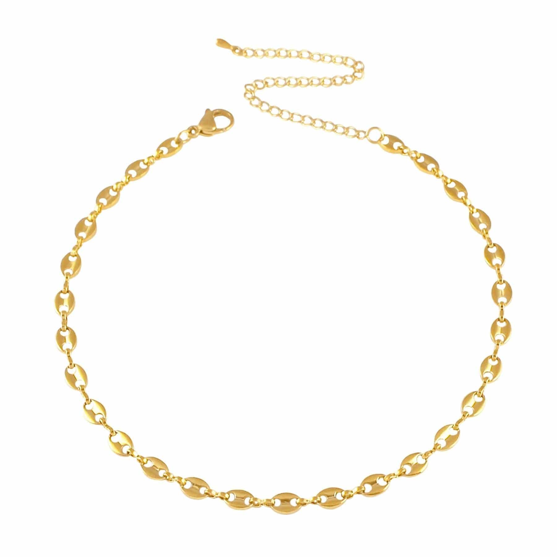 BohoMoon Stainless Steel Poppi Choker Chain Gold