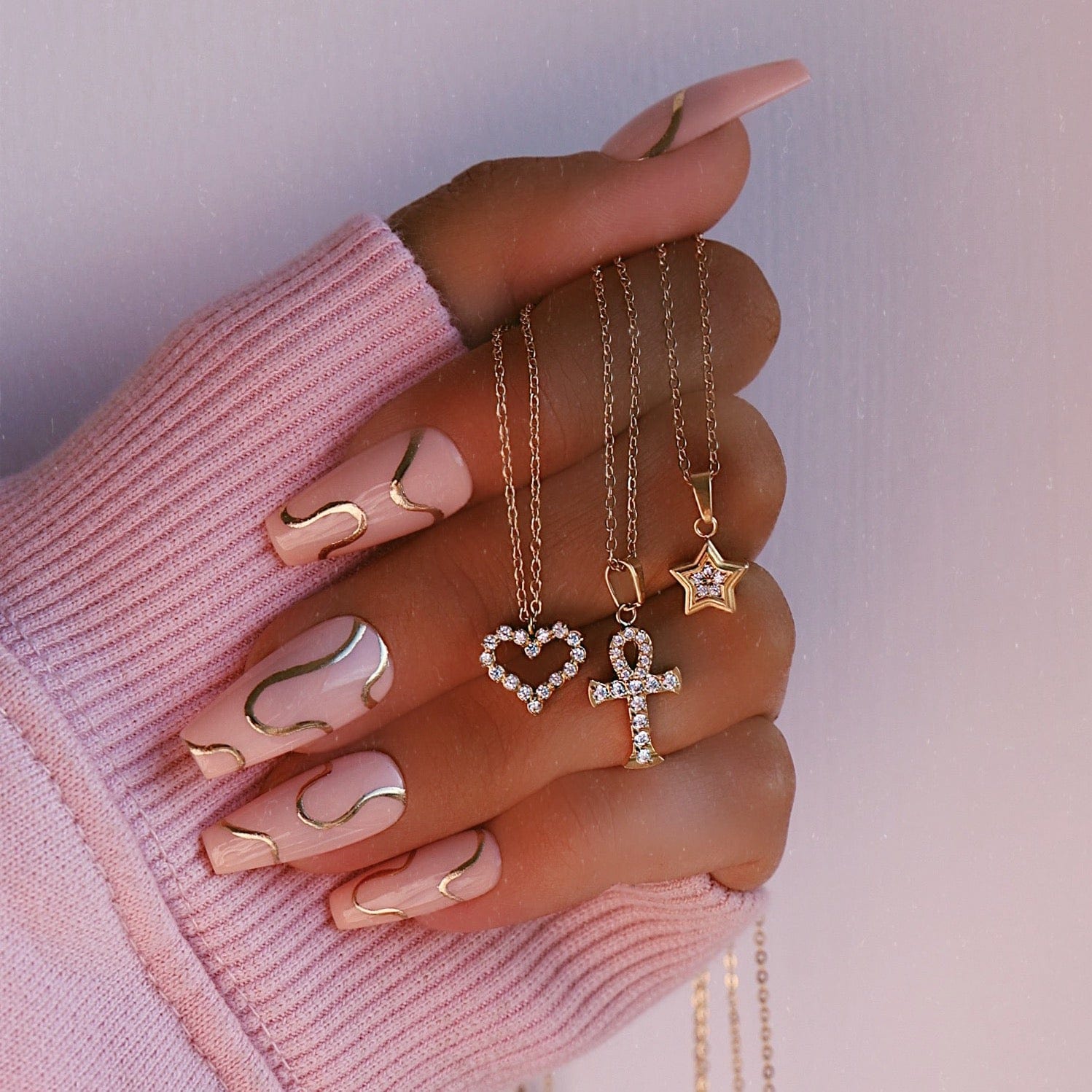 BohoMoon Stainless Steel Essie Necklace Gold