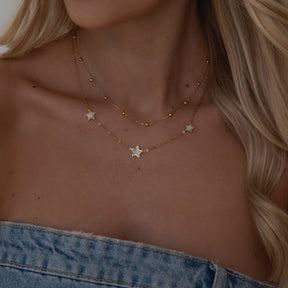 BohoMoon Stainless Steel Vacation Layered Necklace Gold