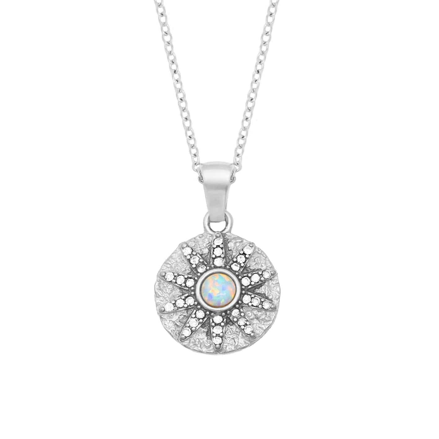 Bohomoon Stainless Steel Energy Opal Necklace