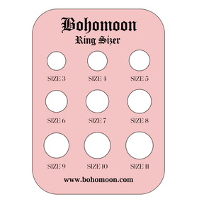 Bohomoon Stainless Steel Ring Sizer Card