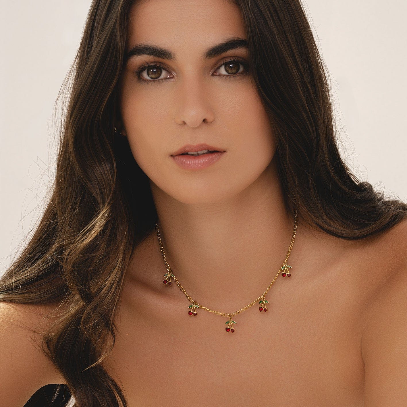 Bohomoon Stainless Steel Rouge Cherry Necklace